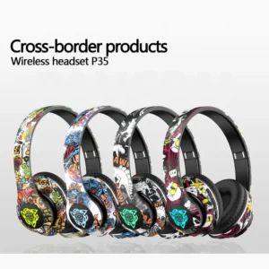 P35 Wireless Graffiti Call Music Over-Ear Bluetooth Headphones